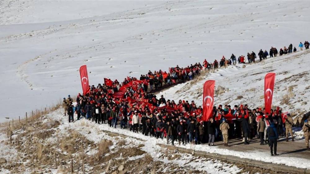 Sarıkamış'ta 110. yıl anma yürüyüşü